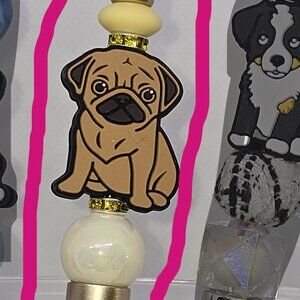 Pug Dog Puppy Beaded Pen